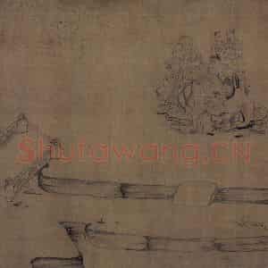 宋代《莲社图》国画山水作品图片鉴赏