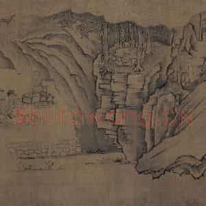 宋代《莲社图》国画山水作品图片鉴赏