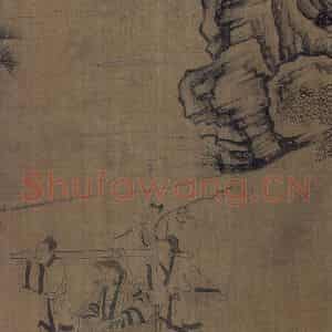 宋代《莲社图》国画山水作品图片鉴赏