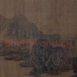 宋代《秋山萧寺图》国画山水作品图片鉴赏