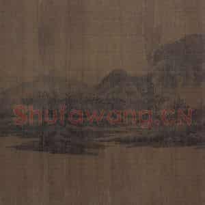 宋代《秋山萧寺图》国画山水作品图片鉴赏