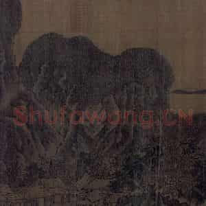 宋代《秋山萧寺图》国画山水作品图片鉴赏