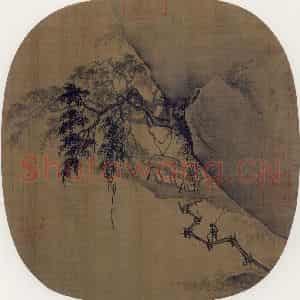 宋代《渔村归钓图》国画综合作品图片鉴赏