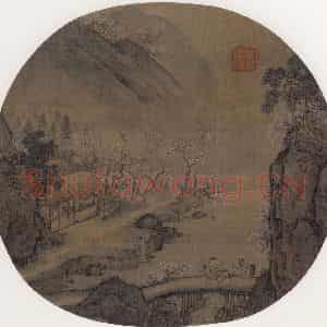 宋代《花坞醉归图》国画综合作品图片鉴赏