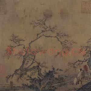 宋代《江妃玩月图》国画综合作品图片鉴赏