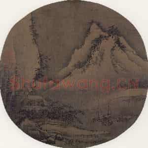 宋代《雪江归棹图》国画综合作品图片鉴赏
