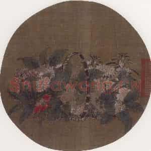 宋代《花篮图》国画花鸟作品图片鉴赏