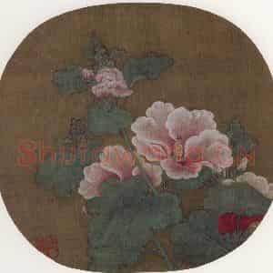 宋代《蜀葵图》国画花鸟作品图片鉴赏