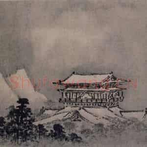 宋代《雪景四段》国画山水作品图片鉴赏