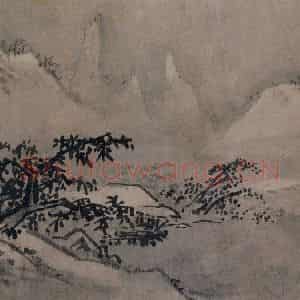 宋代《雪景四段》国画山水作品图片鉴赏