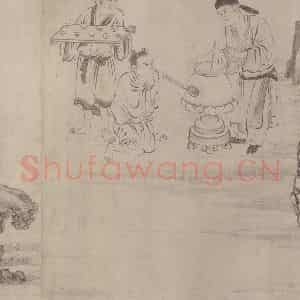 宋代 张激《白莲社图》国画综合作品图片鉴赏