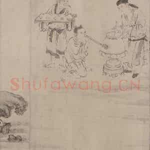 宋代 张激《白莲社图》国画综合作品图片鉴赏