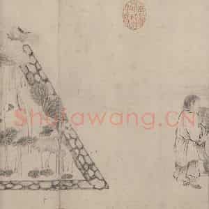 宋代 张激《白莲社图》国画综合作品图片鉴赏