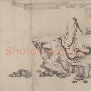 宋代 张激《白莲社图》国画综合作品图片鉴赏