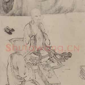 宋代 张激《白莲社图》国画综合作品图片鉴赏