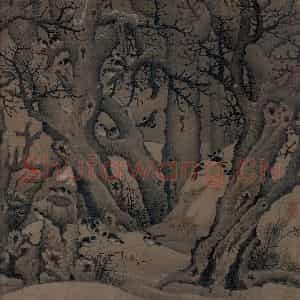 宋代《寒鸦图》国画综合作品图片鉴赏
