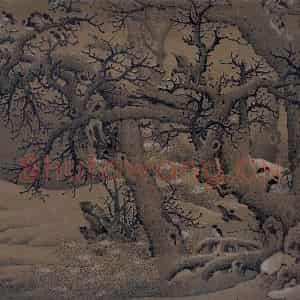 宋代《寒鸦图》国画花鸟作品图片鉴赏