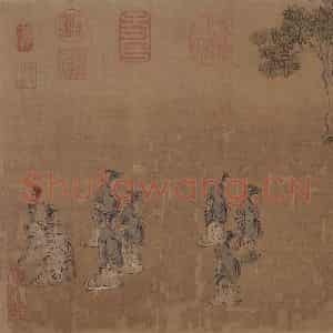 宋代 马和之(传)《风颂清庙之什图》国画综合作品图片鉴赏