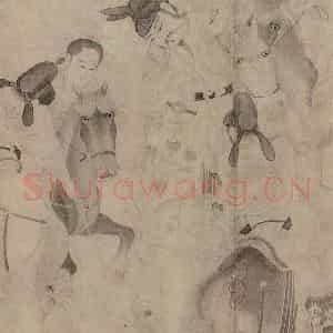 宋代《明皇击球图》国画人物作品图片鉴赏