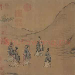 宋代 马和之(传)《风颂清庙之什图》国画综合作品图片鉴赏