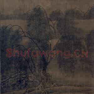 宋代 马麟《荷香清夏图》国画山水作品图片鉴赏