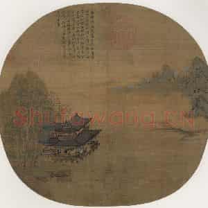 宋代《玉楼春思图》国画山水作品图片鉴赏