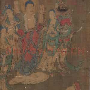 宋代《燃灯佛授记释迦文图》国画人物作品图片鉴赏