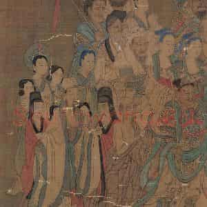 宋代《燃灯佛授记释迦文图》国画人物作品图片鉴赏