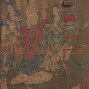 宋代《燃灯佛授记释迦文图》国画人物作品图片鉴赏