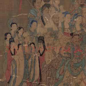 宋代《燃灯佛授记释迦文图》国画人物作品图片鉴赏