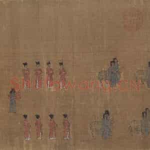 宋代《卤簙玉辂图》国画人物作品图片鉴赏