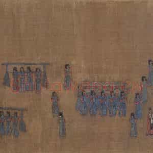 宋代《卤簙玉辂图》国画人物作品图片鉴赏