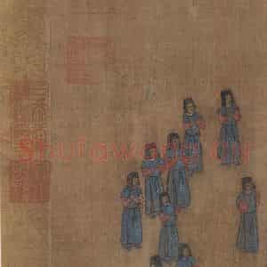 宋代《卤簙玉辂图》国画人物作品图片鉴赏