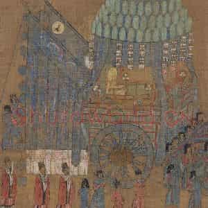 宋代《卤簙玉辂图》国画人物作品图片鉴赏