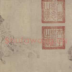 宋代《明皇击球图》国画人物作品图片鉴赏