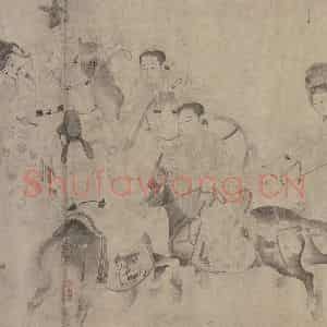 宋代《明皇击球图》国画人物作品图片鉴赏