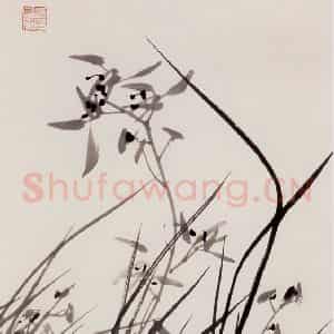 90年代 蒋凤白《幽情逸韵》国画花鸟作品图片鉴赏