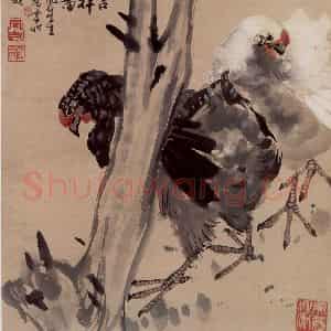 70年代 蒋凤白《吉祥图》国画花鸟作品图片鉴赏