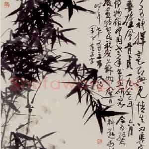 1978年 蒋凤白《墨竹》国画花鸟作品图片鉴赏