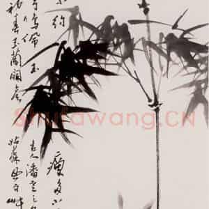 1979年 蒋凤白《喜兰翠竹》国画花鸟作品图片鉴赏