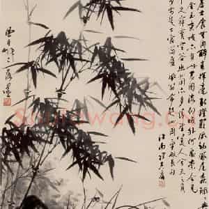 1982年 蒋凤白《空谷幽兰亦多情》国画花鸟作品图片鉴赏