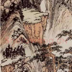 40年代 蒋凤白《幽居图》国画山水作品图片鉴赏