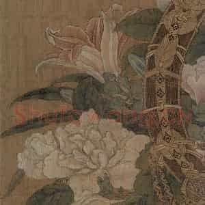 宋代 李嵩《花篮图》国画花鸟作品图片鉴赏
