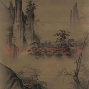 宋代 马远《踏歌图》国画山水作品图片鉴赏