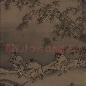 宋代 马远《踏歌图》国画山水作品图片鉴赏