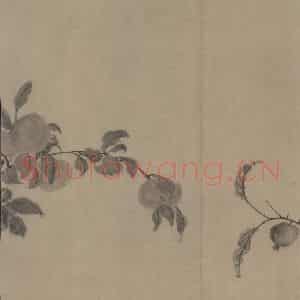 宋代 牧溪《水墨写生图》国画花鸟作品图片鉴赏
