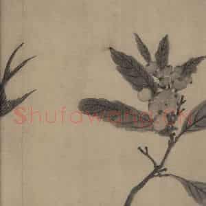 宋代 牧溪《水墨写生图》国画花鸟作品图片鉴赏