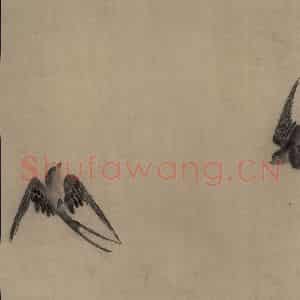 宋代 牧溪《水墨写生图》国画花鸟作品图片鉴赏