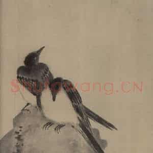 宋代 牧溪《水墨写生图》国画花鸟作品图片鉴赏