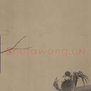 宋代 牧溪《水墨写生图》国画花鸟作品图片鉴赏